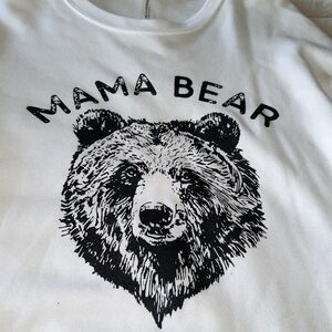Size small Mama Bear, white sweatshirt